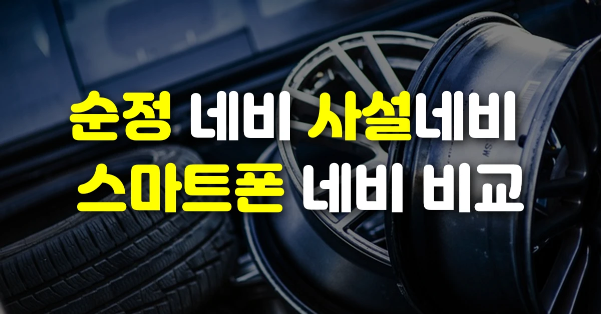 순정 네비 사설네비 스마트폰 네비 비교