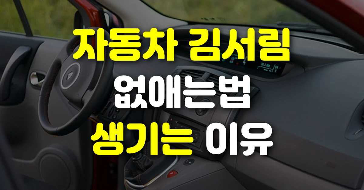 자동차 김서림없애는법 생기는 이유