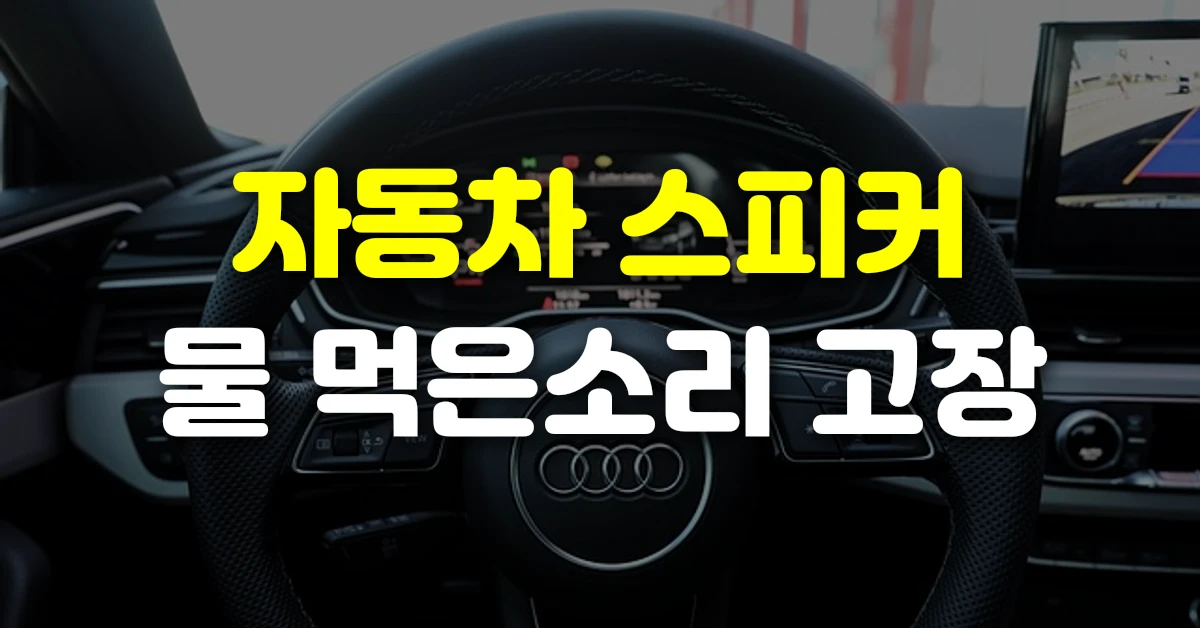 자동차 스피커 물 먹은소리 고장