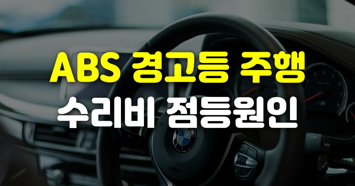 ABS 경고등 주행 수리비 점등원인
