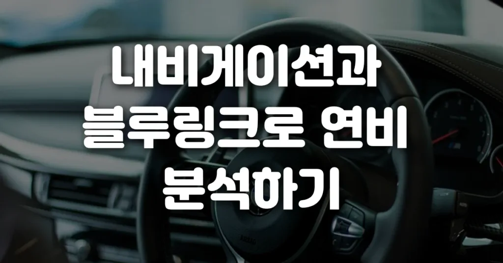 내비게이션과 블루링크로 연비 분석하기