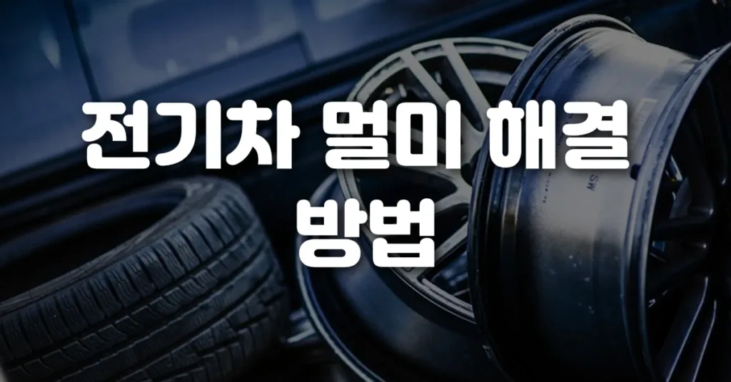 전기차 멀미 해결 방법