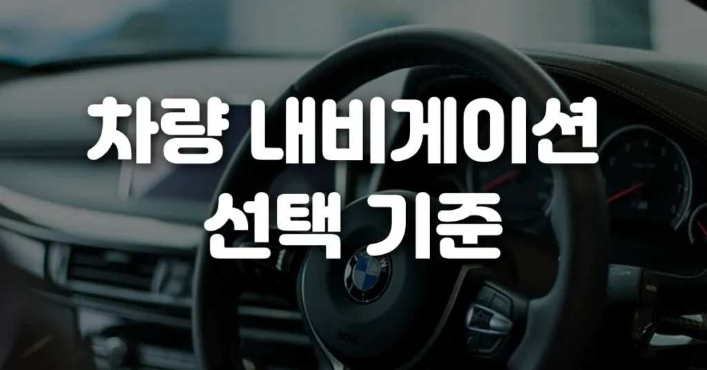 순정 네비 사설 네비 스마트폰 네비 비교